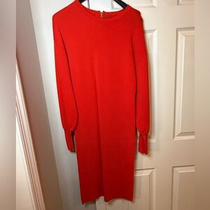 Long Sleeve Vince Camuto Dress in Red